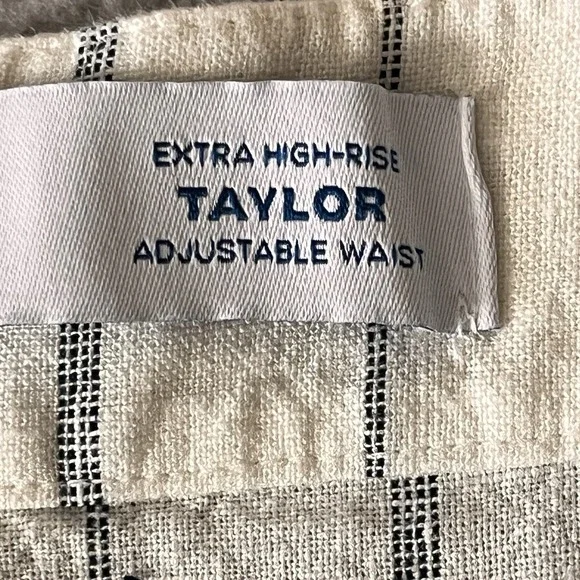 Old Navy Sz 2X Linen Striped Shorts Women Taylor Adjustable Coastal Beach Lounge - Picture 10 of 11